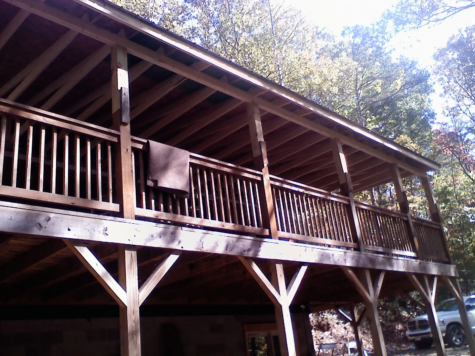 Timber framing under a new elevated porch and deck — Roof Leak Repair in Osprey by Roofing Brothers